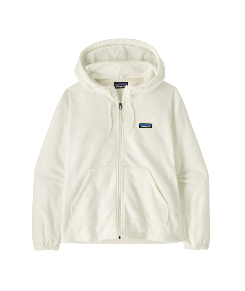 W'S MICRO D FLEECE HOODY — Blanc