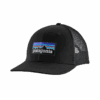 P-6 LOGO TRUCKER HAT — Noir
