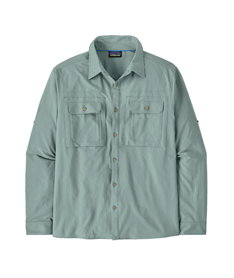 M'S L/S SELF GUIDED SUN SHIRT — Turquoise