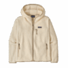 W'S RETRO PILE HOODY — Beige