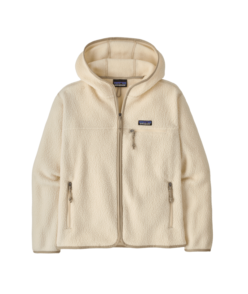 W'S RETRO PILE HOODY — Beige