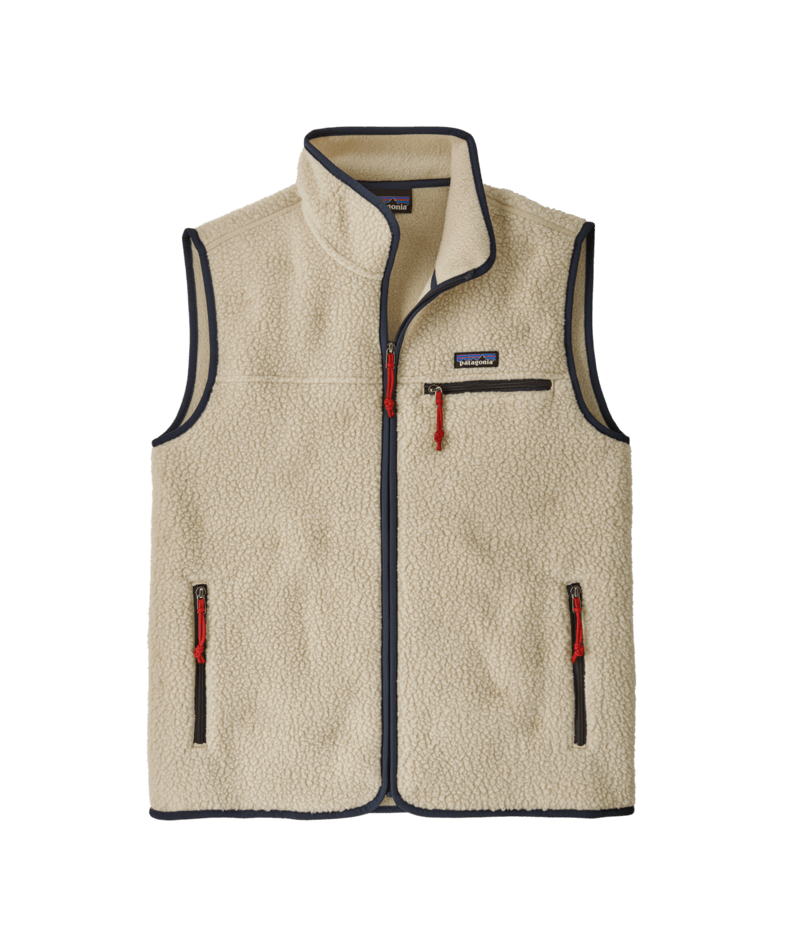 M'S RETRO PILE vest — Beige-Bleu