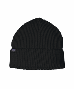 FISHERMANS ROLLED BEANIE — Noir