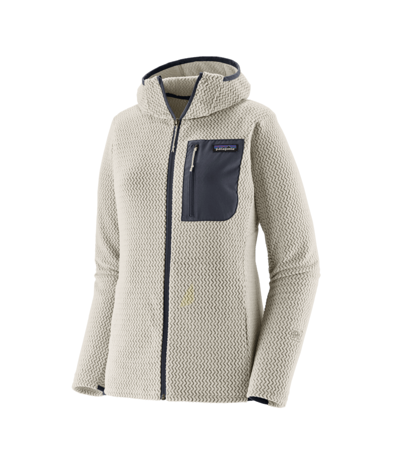 W'S R1 AIR FULL-ZIP HOODY — Gris-Bleu