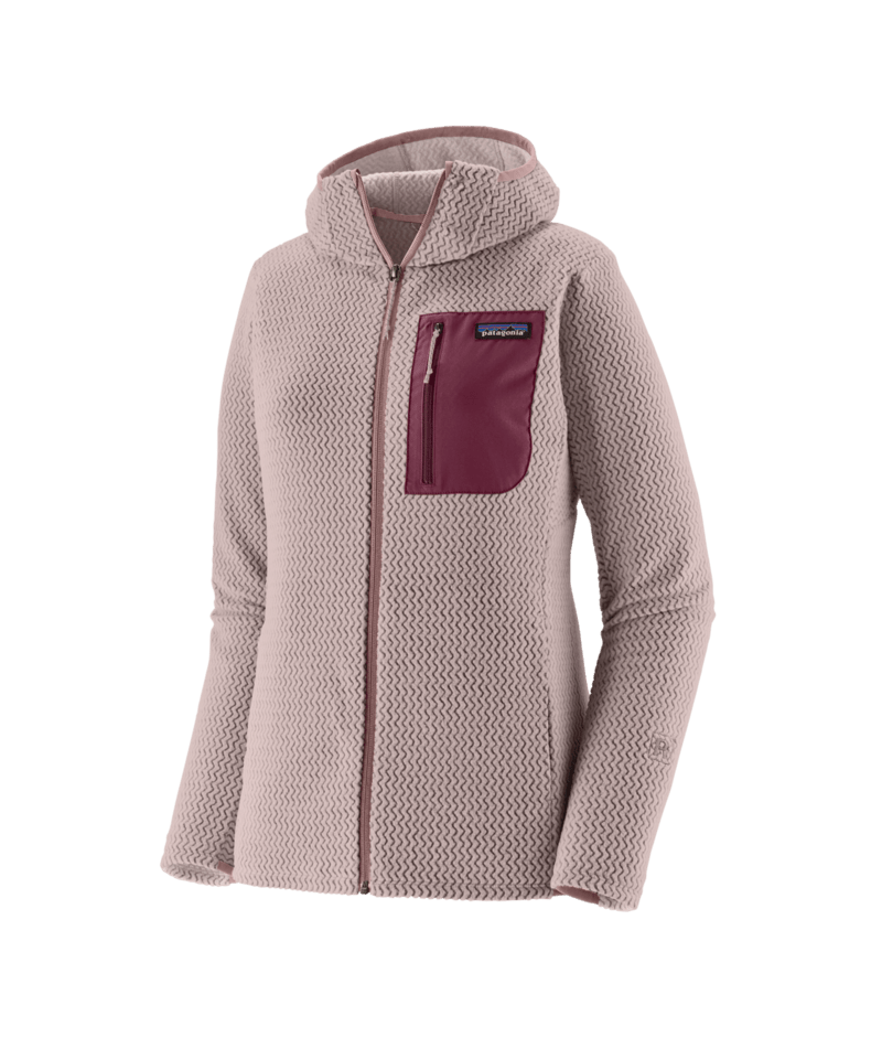 W'S R1 AIR FULL-ZIP HOODY — Mauve