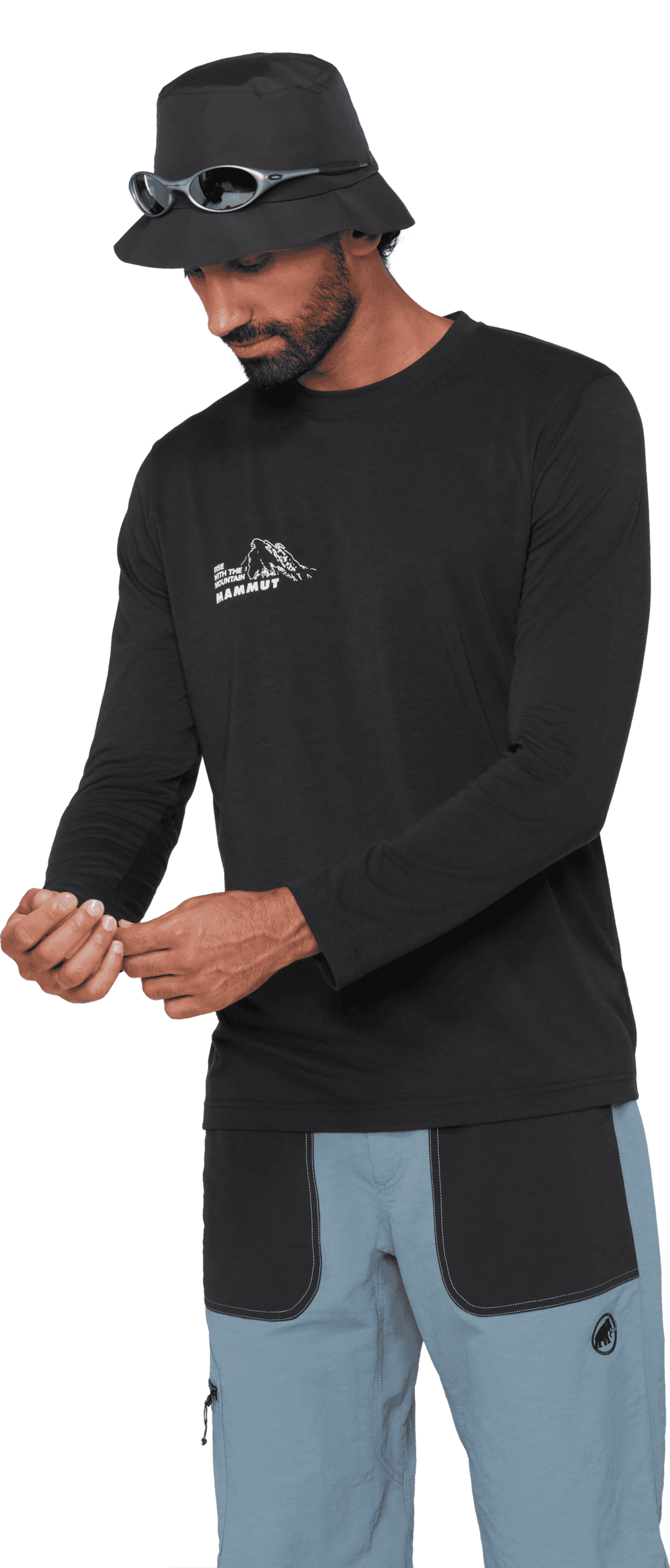 MOUNTAIN LS T-SHIRT M BLUEMLISALPHORN – Image 2